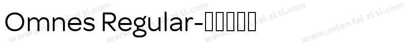 Omnes Regular字体转换